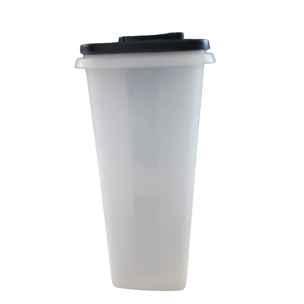 Tupperware Modular Mates‎ Super Oval 4 Sheer Black Flip Top Lid 16.5 Cup